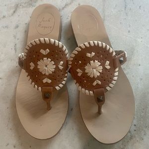 Jack Rogers Collins Sandal - Brown & White